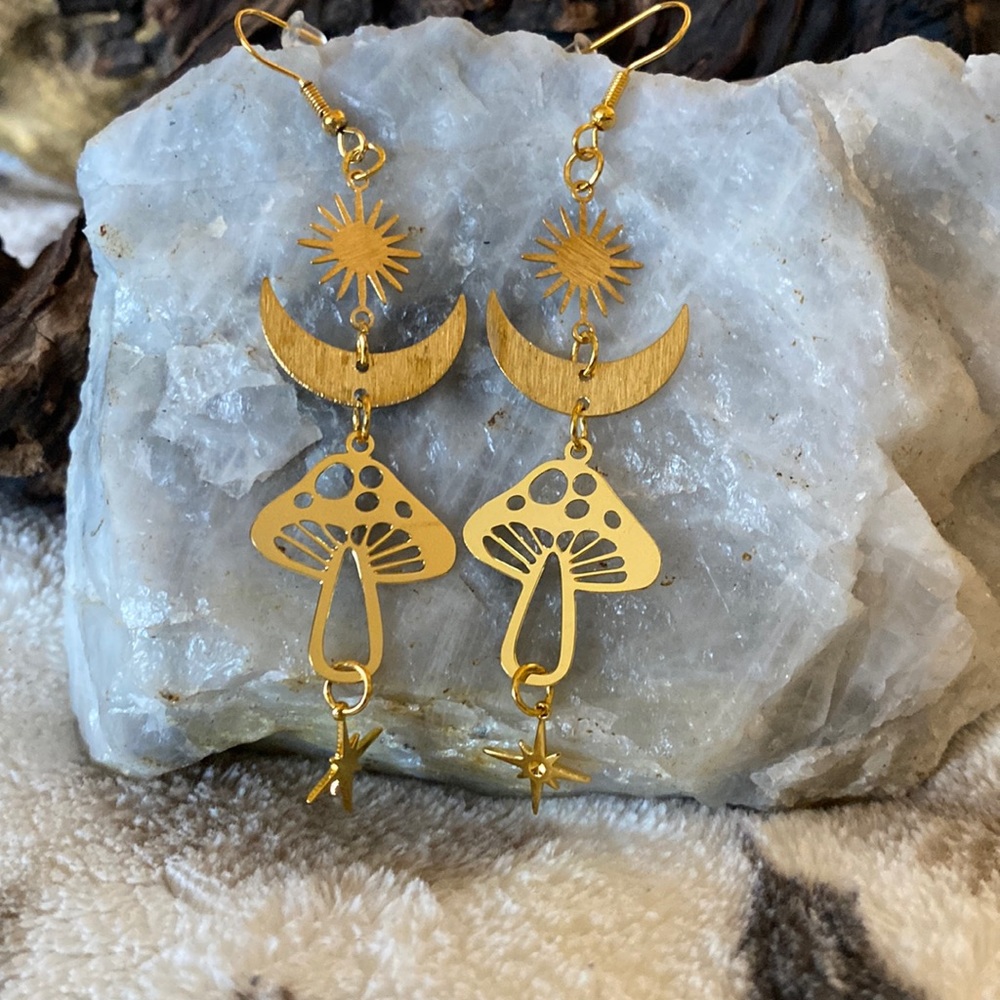 Mushroom earrings